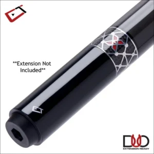 Cuetec Cynergy X Raw Black with Black Poly Wrap Pool Cue - 95-120UPW