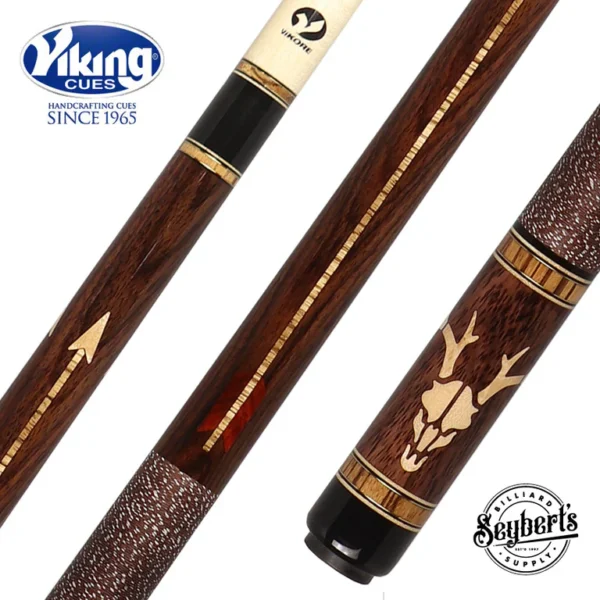 Viking B Series Birdseye Maple, Zebrawood and Vermillion Inlays Play Cue - B5861